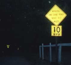 Sign on Los Alamos Road near Hood Mountain Regional Park
