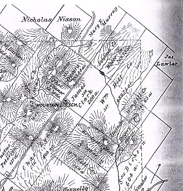 1898 map of former Lafferty Ranch on Sonoma Mountain