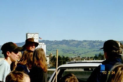 Gathering at Keller St. garage roof.