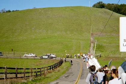 Marching up to the Lafferty gate