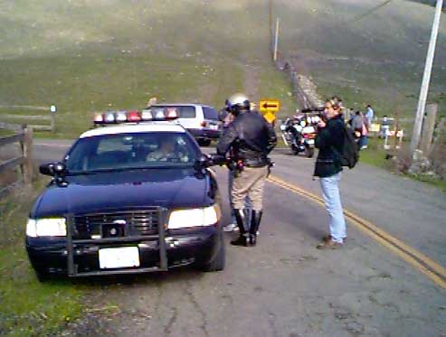 Police near Lafferty park gate