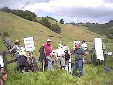 Part of the group at the Lafferty gate