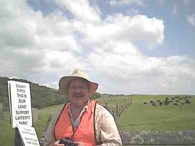 Larry Modell at Lafferty gate.