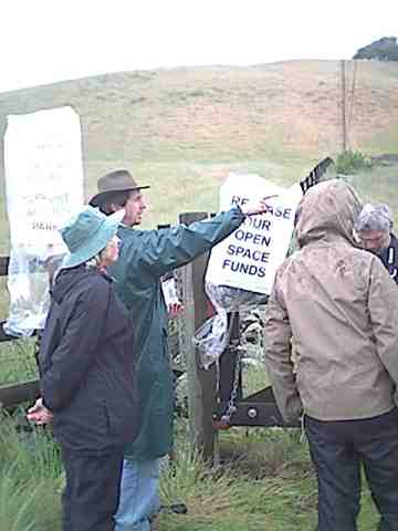 Bruce Hagen points out Lafferty features